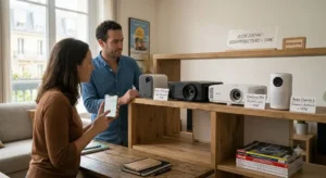 Infographie du guide d'achat pour bien choisir un vidéoprojecteur performant et pas cher à moins de 500 euros.