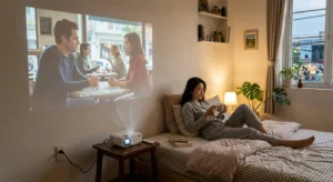 Comparatif visuel de trois modèles de vidéoprojecteurs home cinéma au meilleur rapport qualité prix.