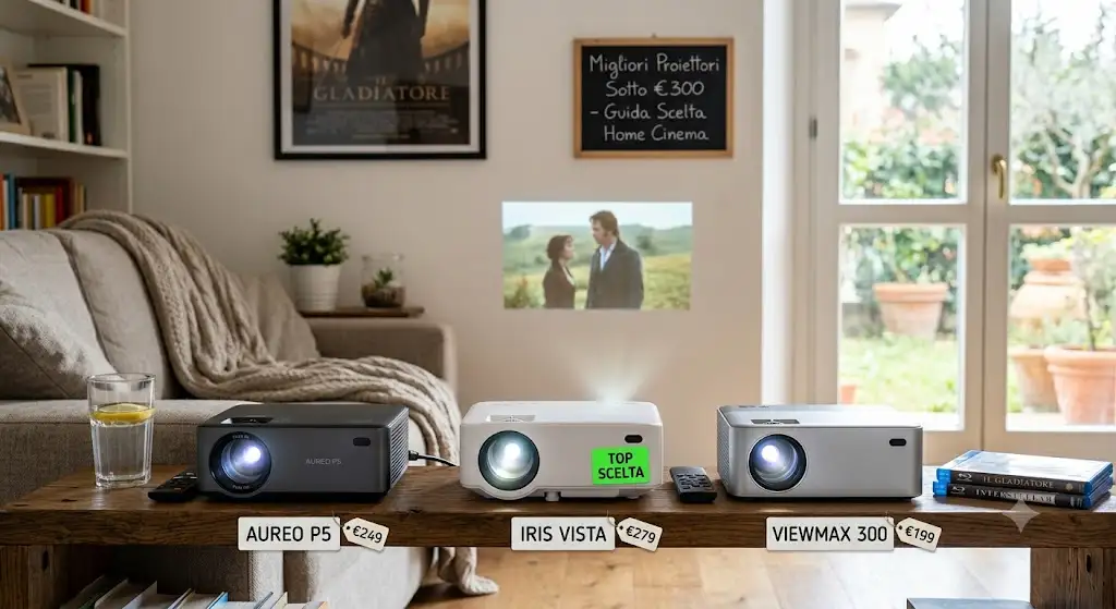 Confronto dei migliori modelli di videoproiettore sotto 300 euro per il cinema in casa