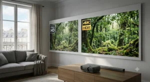 Rendu de la qualité d'image Full HD et 4K HDR sur un vidéoprojecteur sous la barre des 1000 euros.