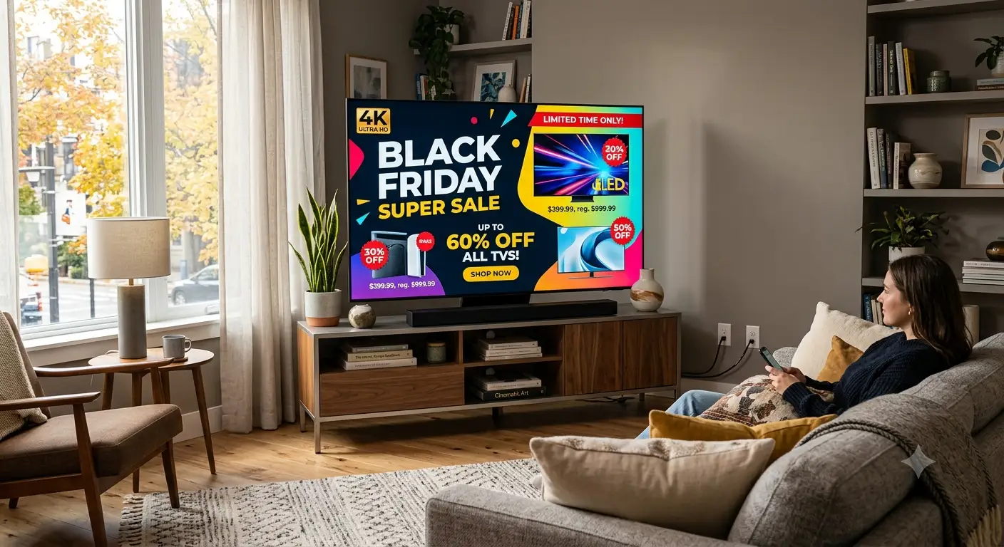Banner principale con le migliori offerte TV per il Black Friday in Italia